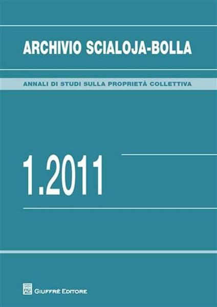 Archivio Scialoja-Bolla (2011). Vol. 1 - copertina