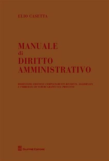 Manuale di diritto amministrativo - Elio Casetta - copertina