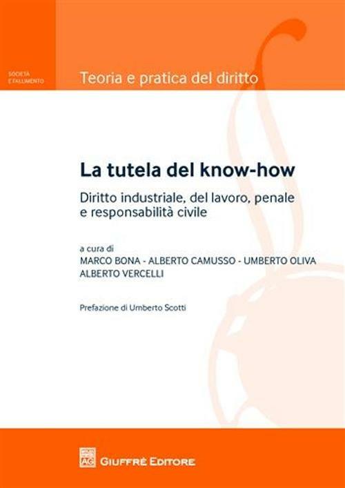 La tutela del know-how. Diritto industriale, del lavoro, penale e responsabilità civile - copertina
