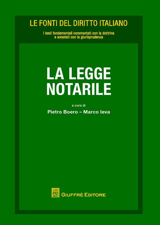 La legge notarile - copertina