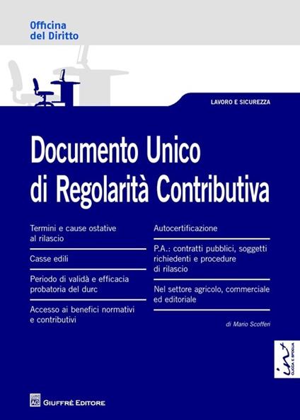 Documento unico di regolarità contributiva - Mario Scofferi - copertina