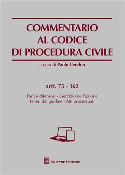 Commentario al codice di procedura civile. Artt. 75-162 - copertina