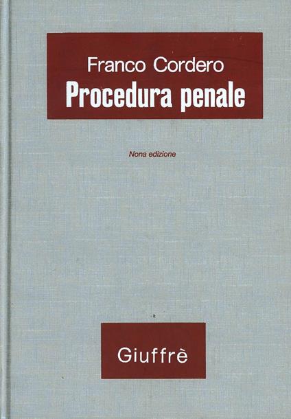 Procedura penale - Franco Cordero - copertina