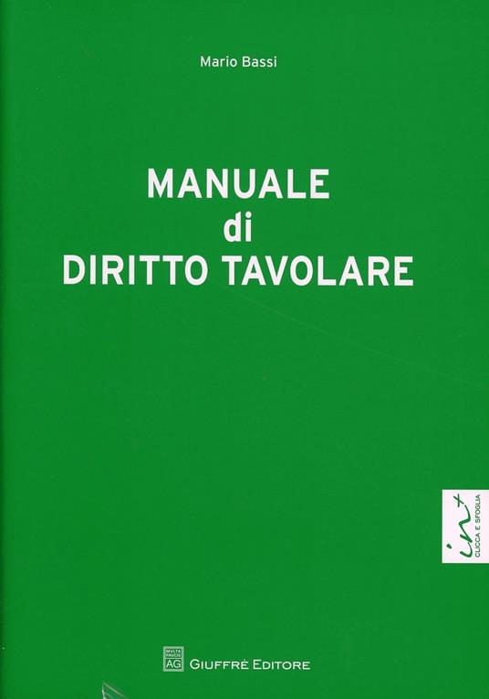 Manuale di diritto tavolare - Mario Bassi - copertina