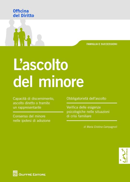 L' ascolto del minore - Maria Cristina Campagnoli - copertina