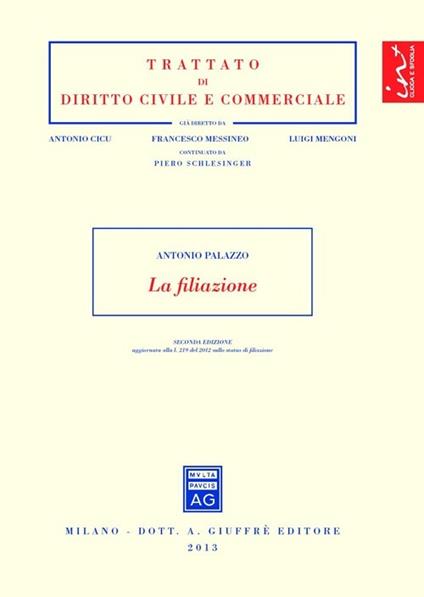 La filiazione - Antonio Palazzo - copertina