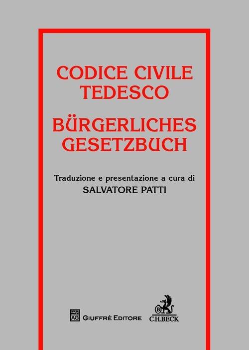 Codice civile tedesco-Burgerliches gesetzbuch - copertina