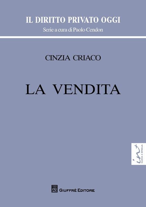 La vendita - Cinzia Criaco - copertina
