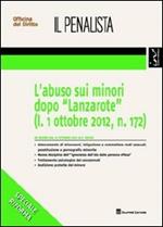 L' abuso sui minori dopo «Lanzarote» (l. 1 ottobre 2012, n. 172)