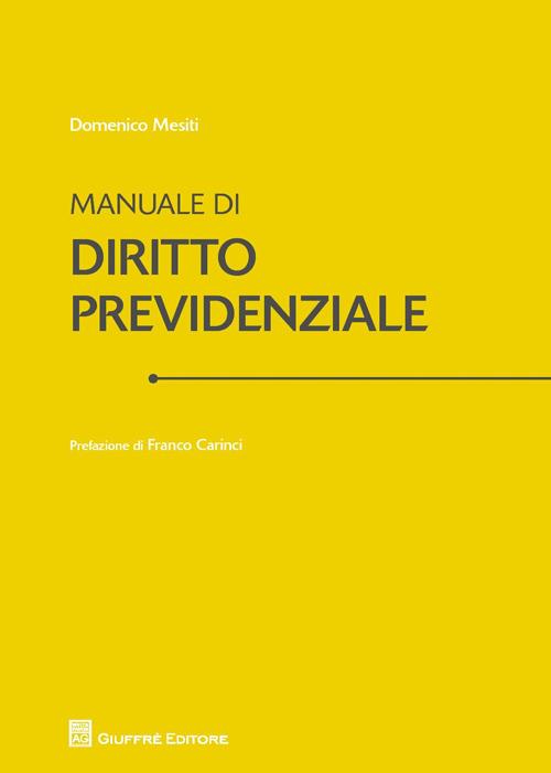 Manuale di diritto previdenziale - Domenico Mesiti - copertina