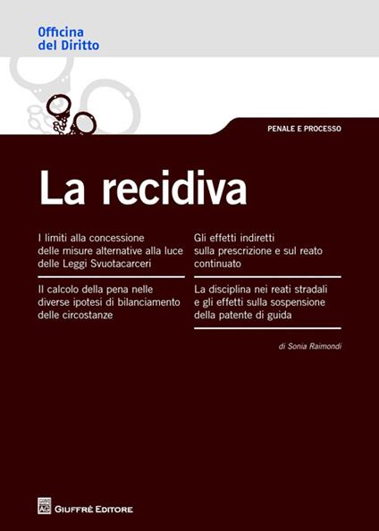 La recidiva - Sonia Raimondi - copertina