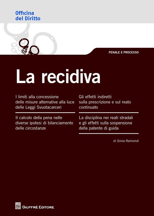 La recidiva - Sonia Raimondi - copertina