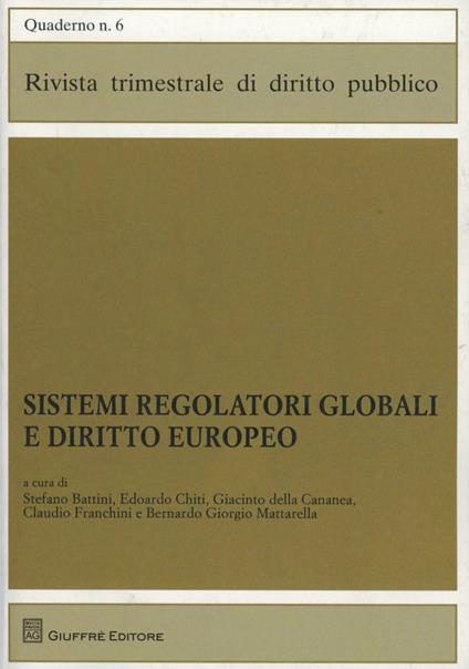 Sistemi regolatori globali e diritto europeo - copertina