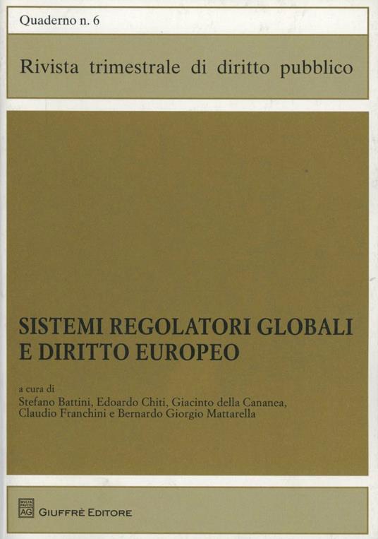 Sistemi regolatori globali e diritto europeo - copertina