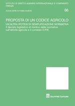 Proposta di un codice agricolo