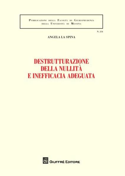Destrutturazione della nullità e inefficacia adeguata - Angela La Spina - copertina