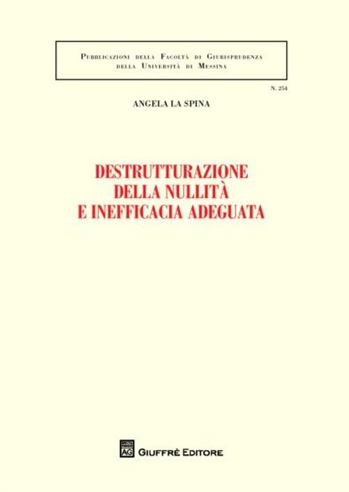 Destrutturazione della nullità e inefficacia adeguata - Angela La Spina - copertina