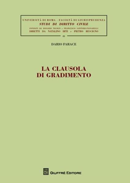 La clausola di gradimento - Dario Farace - copertina