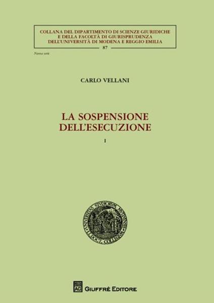 La sospensione dell'esecuzione - Carlo Vellani - copertina