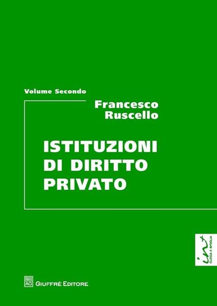 Istituzioni di diritto privato. Vol. 2 - Francesco Ruscello - copertina
