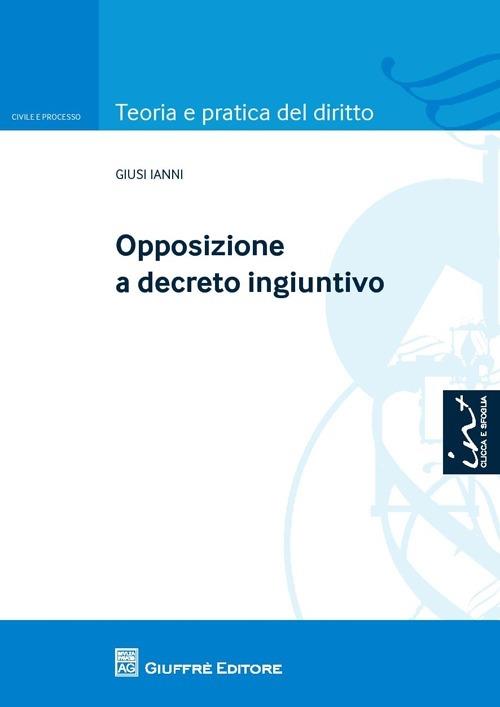 Opposizione a decreto ingiuntivo - Giusi Ianni - copertina