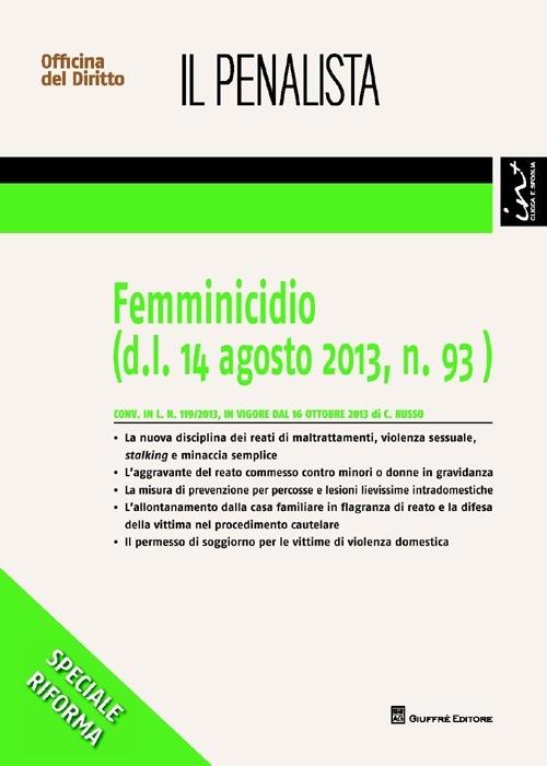 Femminicidio - Carmine Russo - copertina