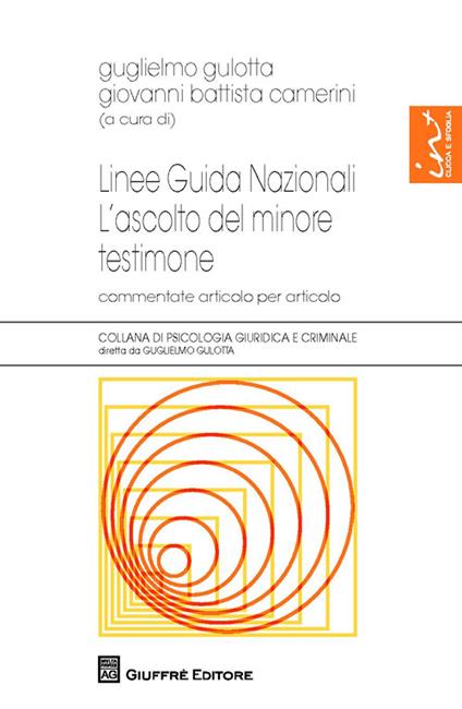 Linee guida nazionali. L'ascolto del minore testimone - copertina