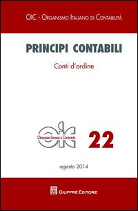 Principi contabili. Vol. 22: Conti d'ordine. - copertina