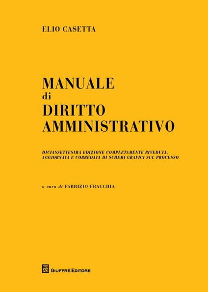 Manuale di diritto amministrativo - Elio Casetta - copertina