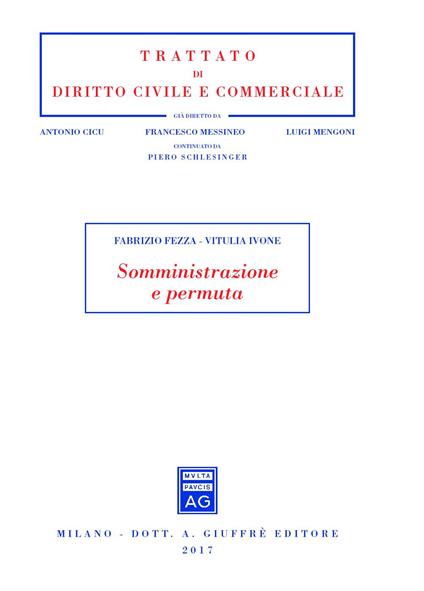 Somministrazione e permuta - Fabrizio Fezza,Vitulia Ivone - copertina