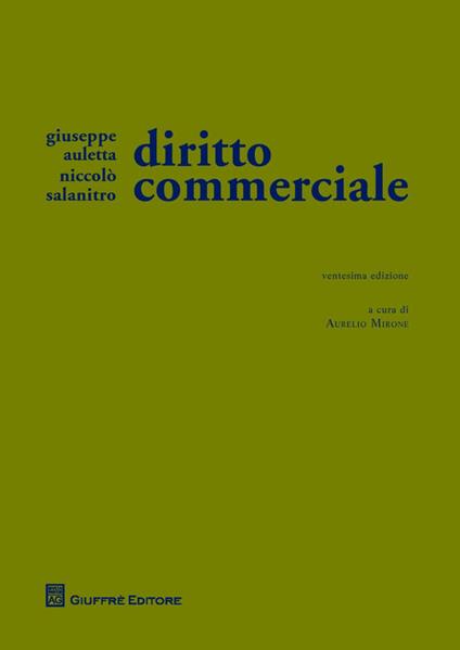 Diritto commerciale - Giuseppe Auletta,Niccolò Salanitro - copertina