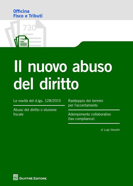 Il nuovo abuso del diritto - Luigi Vassallo - copertina