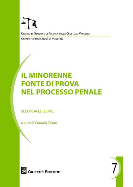 Il minorenne fonte di prova nel processo penale - copertina