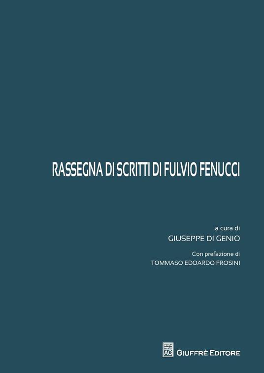 Rassegna di scritti di Fulvio Fenucci - copertina