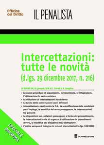 Intercettazioni: tutte le novità (d. Lgs. 29 dicembre 2017, n. 216)