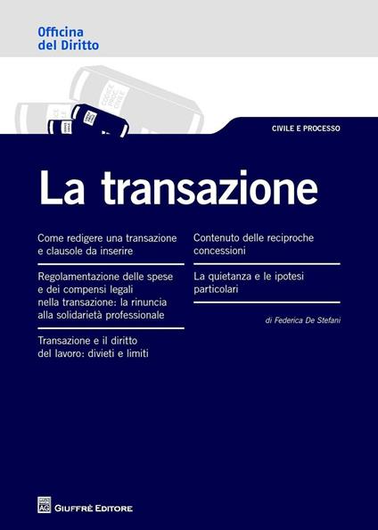 La transazione - Federica De Stefani - copertina