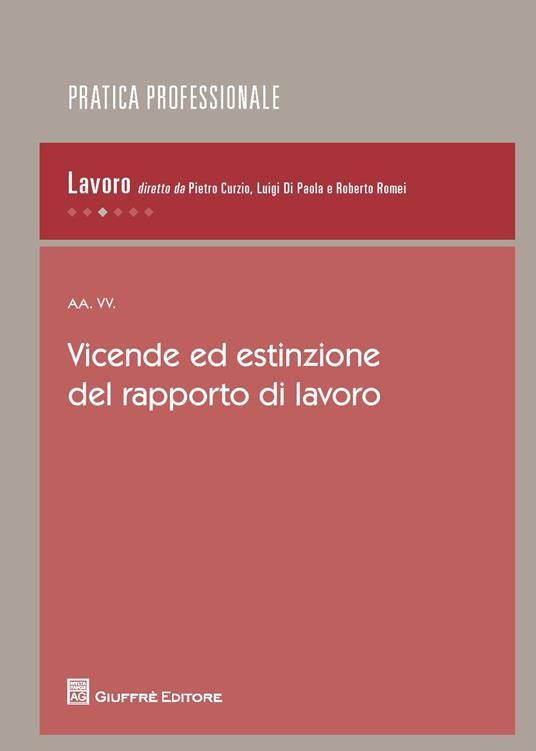 Vicende ed estinzione del rapporto di lavoro - copertina