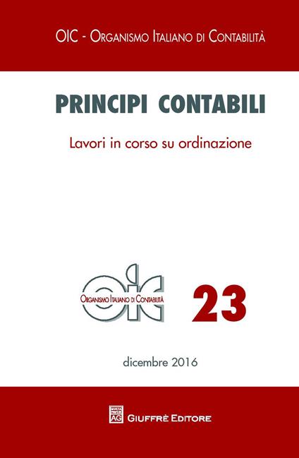 Principi contabili. Vol. 23: Lavori in corso su ordinazione - copertina