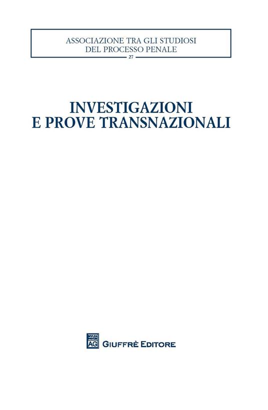  Investigazioni e prove transnazionali - copertina