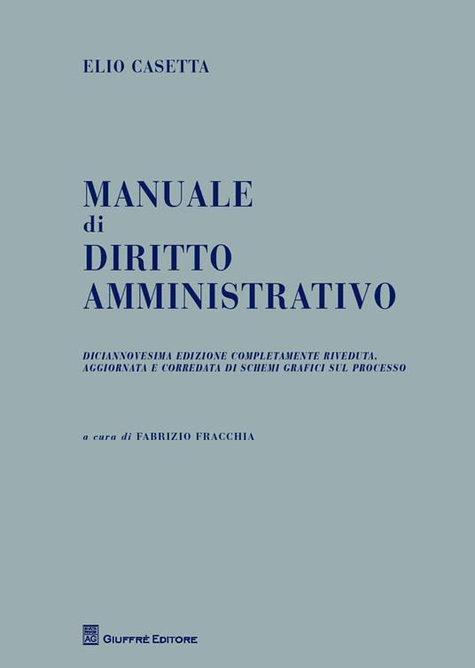 Manuale di diritto amministrativo - Elio Casetta - copertina