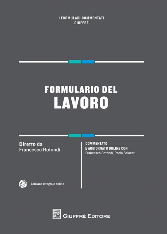 Formulario del lavoro - copertina
