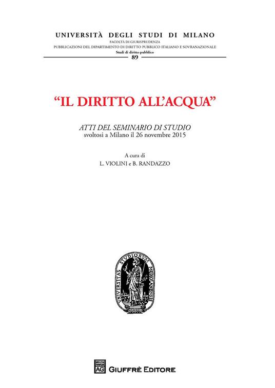 Il diritto all'acqua - copertina