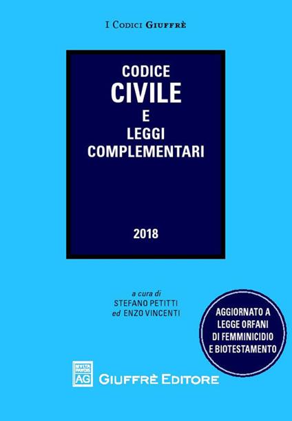 Codice civile e leggi complementari - copertina
