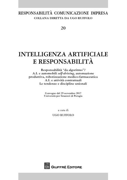 Intelligenza artificiale e responsabilità - copertina