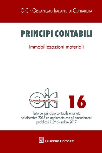 Principi contabili. Vol. 16: Immobilizzazioni materiali. - copertina