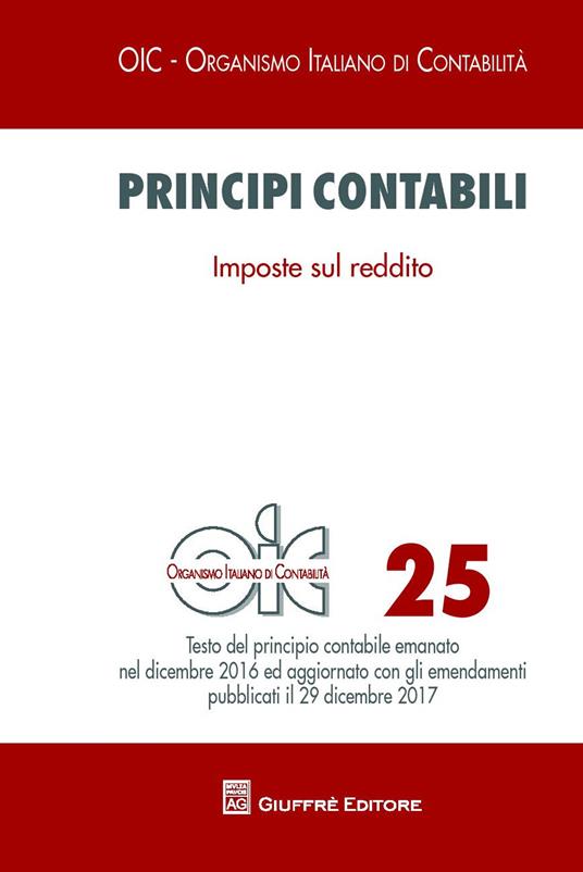 Principi contabili. Vol. 25: Imposte sul reddito. - copertina