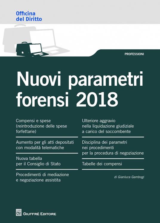 Nuovi parametri forensi 2018 - Gianluca Gambogi - copertina