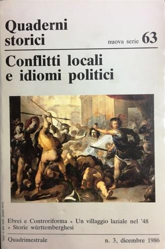 Conflitti locali e idiomi politici - copertina