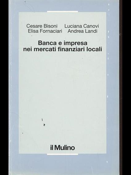 Banca e impresa nei mercati finanziari locali - copertina