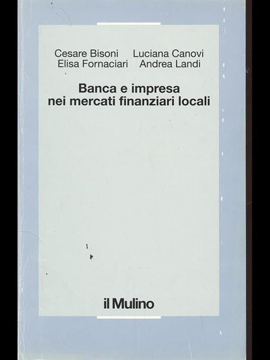 Banca e impresa nei mercati finanziari locali - copertina